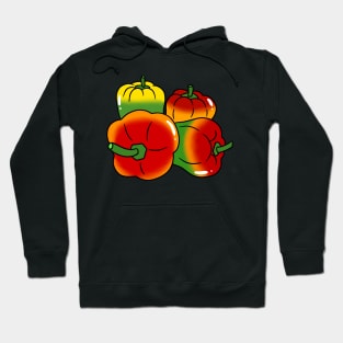 Four Rainbow Bell Peppers Hoodie